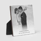 Klassieke eenvoudige witte gradiënt bruiloft foto fotoplaat (Voorkant)