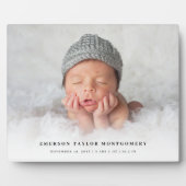 Klassieke eenvoudige witte gradiënt nieuwe baby fo fotoplaat (Voorkant)