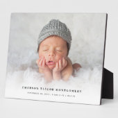 Klassieke eenvoudige witte gradiënt nieuwe baby fo fotoplaat (Zijkant)