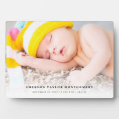 Klassieke eenvoudige witte gradiënt nieuwe baby fo fotoplaat (voorkant)