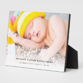 Klassieke eenvoudige witte gradiënt nieuwe baby fo fotoplaat (Zijkant)