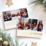 Klassieke Eenvoudige Zeven Foto Merry Christmas Go Folie Feestdagenkaart<br><div class="desc">Vier het seizoen met deze unieke, klassieke eenvoudige zeven foto Merry Christmas Gold folie vakantiepas met een vleugje charme. Het minimalistische ontwerp toont een elegant gouden kleurenpalet, dat de gezellige sfeer van de winter oproept. De aantrekkingskracht van de creëer, gecombineerd met de traditionele bewoordingen, zorgt voor een perfecte balans tussen...</div>