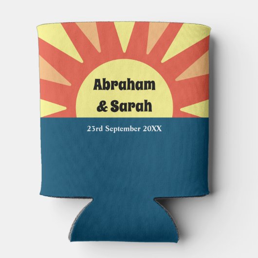 Klassieke eenvoudige zonsopgang omkeerbare weddens blikjeskoeler (Achterkant)