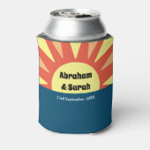 Klassieke eenvoudige zonsopgang omkeerbare weddens blikjeskoeler (Blikje Achterkant)