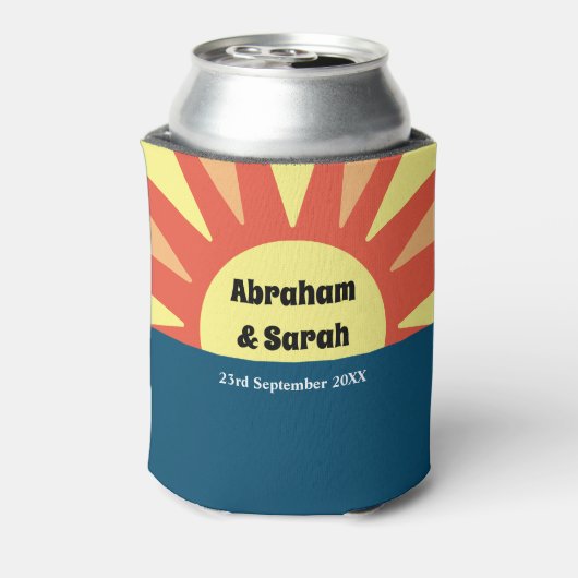 Klassieke eenvoudige zonsopgang omkeerbare weddens blikjeskoeler (Blikje Achterkant)