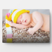 Klassieke eenvoudige zwarte gradiënt Moderne Baby Fotoplaat (voorkant)