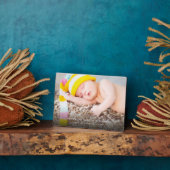 Klassieke eenvoudige zwarte gradiënt Moderne Baby Fotoplaat (Zijkant)