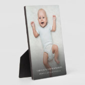 Klassieke eenvoudige zwarte gradiënt Moderne Baby  Fotoplaat (Zijkant)