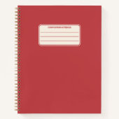 Klassieke Effen Kleur Compositie Notitieboek (Voorkant)