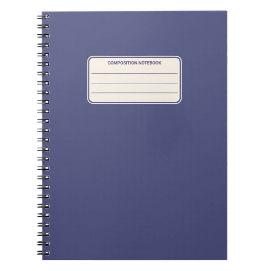 Klassieke Effen Kleur Compositie Notitieboek (Voorkant)