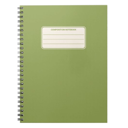 Klassieke Effen Kleur Compositie Notitieboek (Voorkant)