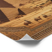 Klassieke Egyptische piramides Poster (Hoek)