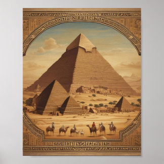 Klassieke Egyptische piramides Poster