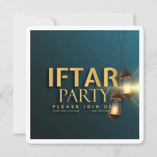 Klassieke Eid Mubarak Ramadan Greetings Card Kaart (Voorkant)