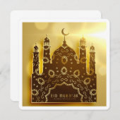 Klassieke Eid Mubarak Ramadan Greetings Card Kaart (Voorkant / Achterkant)
