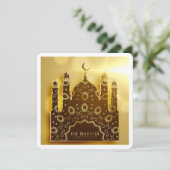 Klassieke Eid Mubarak Ramadan Greetings Card Kaart (Staand voorkant)