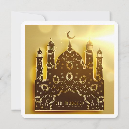 Klassieke Eid Mubarak Ramadan Greetings Card Kaart (Voorkant)