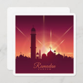 Klassieke Eid Mubarak Ramadan Greetings Card Kaart (Voorkant / Achterkant)