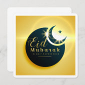 Klassieke Eid Mubarak Ramadan Greetings Card Kaart (Voorkant / Achterkant)