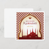 Klassieke Eid Mubarak Ramadan Greetings Card Kaart (Voorkant / Achterkant)
