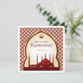 Klassieke Eid Mubarak Ramadan Greetings Card Kaart (Staand voorkant)