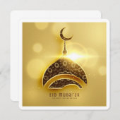 Klassieke Eid Mubarak Ramadan Greetings Card Kaart (Voorkant / Achterkant)