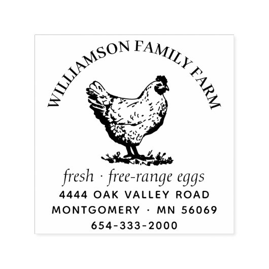 Klassieke Eierkartonnen retouradres / telefoonstem Zelfinktende Stempel (Design)