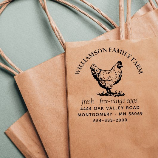 Klassieke Eierkartonnen retouradres / telefoonstem Zelfinktende Stempel