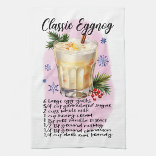 Klassieke eierpunch recept keukenhanddoek