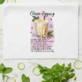 Klassieke eierpunk cocktail recept kerstvakantie theedoek (Gevouwen)