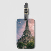 Klassieke Eiffeltoren Parijs Frankrijk Foto Bagagelabel (Voorkant (verticaal))