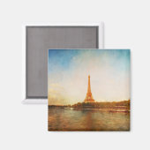 Klassieke Eiffeltoren Paris Square Magnet (Voorkant / Achterkant)