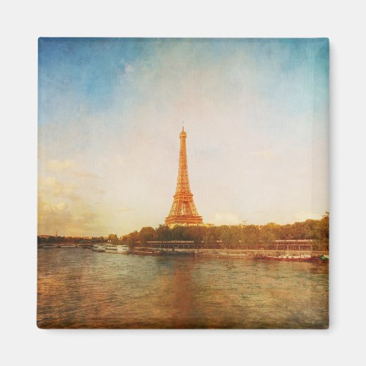 Klassieke Eiffeltoren Paris Square Magnet (Voorkant)