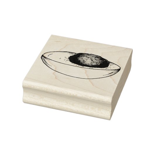 Klassieke eigekkige picknicum-voedingsfadie rubberstempel (Stempel)