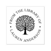 Klassieke eik uit de bibliotheek van het boekplaat zelfinktende stempel (Design)