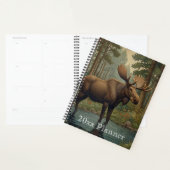 Klassieke eland boho bos groen planner (Display)