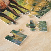 Klassieke Eland Sterrennacht Van Gogh Platteland Legpuzzel (Zijkant)