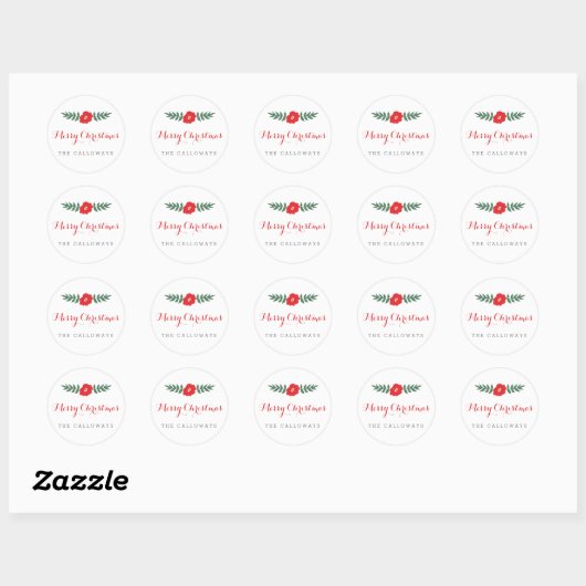 Klassieke Elegance persoonlijke Kerst stickers (Vel)