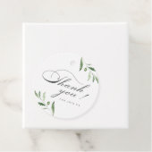 Klassieke Elegance Script Greenery Dank u Bedankjes Labels (In situ)
