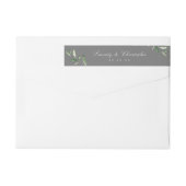 Klassieke Elegance Script Greenery return address (Achterkant)