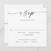 Klassieke Elegance Wedding RSVP-kaart (Voorkant / Achterkant)
