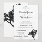 Klassieke Elegant B&W Joshua tree Silhouette Weddi Kaart (Voorkant / Achterkant)