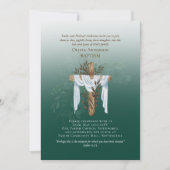 Klassieke Elegant BAPTISM nodigt Emerald Green uit (Voorkant)