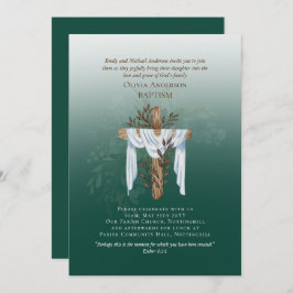 Klassieke Elegant BAPTISM nodigt Emerald Green uit