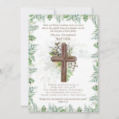 Klassieke Elegant BAPTISM nodigt Greenery Leaves u (Voorkant)