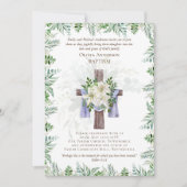 Klassieke Elegant BAPTISM nodigt Greenery Lilys ui (Voorkant)