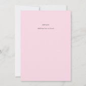 Klassieke Elegant BAPTISM nodigt roze Calla Lilys  (Achterkant)