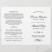 Klassieke Elegant Black and White Wedding Programs (Voorkant)