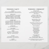 Klassieke Elegant Black and White Wedding Programs (Achterkant)