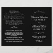 Klassieke Elegant Black and White Wedding Programs (Voorkant)